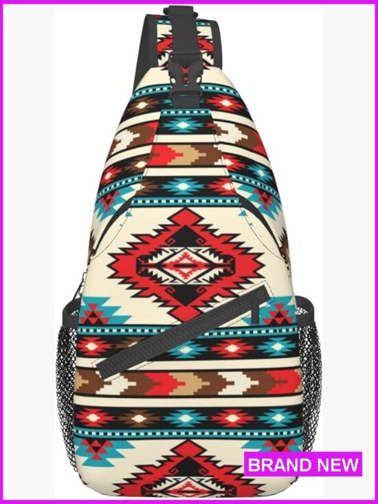 Geometric Tribal Sling Backpack Daypack Crossbody Chest Bag Lightweight Travel main image 7